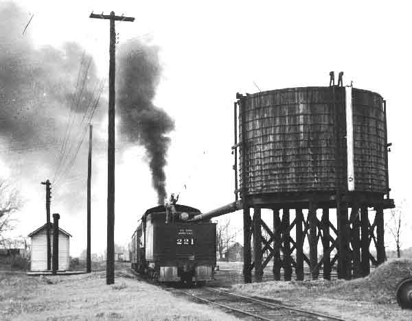 Wrightsville & Tennille # 221 taking water